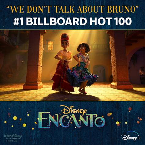 Encanto S “we Don’t Talk About Bruno” Hits No 1 On Billboard Hot 100 Disney Plus Informer