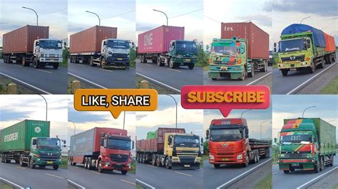 Truk Kontener Gandeng Trailer Tronton Trintin Isuzu Ud Pk Hino