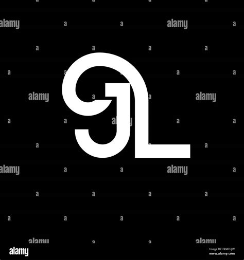 Jl Letter Logo Design On Black Background Jl Creative Initials Letter