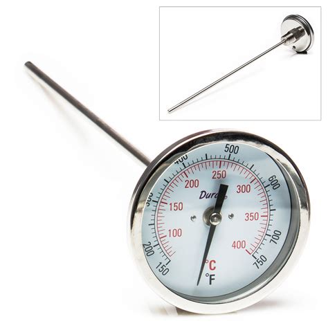 H B DURAC Bi Metallic Dial Thermometer 70 To 400C 150 To 750F 1 2