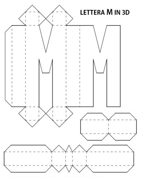 Molde Letra M Para Imprimir E Usar Em Artesanatos E Atividades