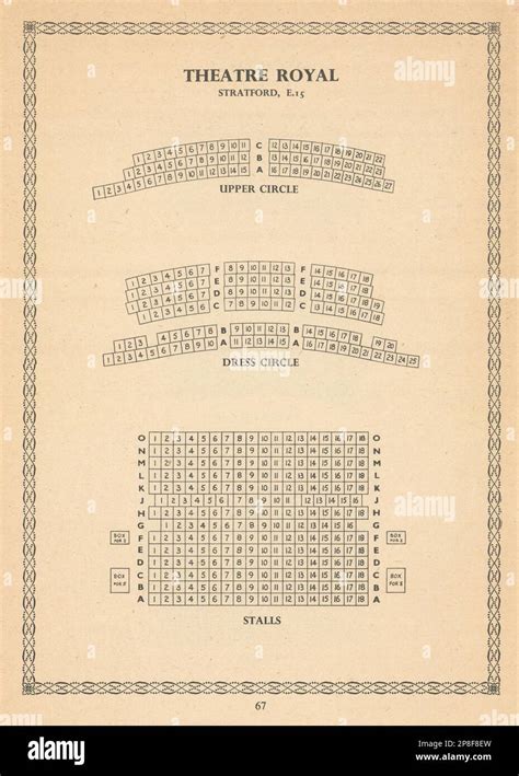 Theatre Royal Stratford East London E14 Vintage Seating Plan 1960 Old