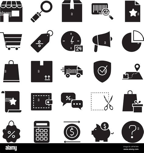 Magnifying Glass And Shopping Online Icon Set Over White Background