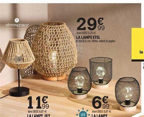 Promo La Lampe Jily La Lampe Etel La Lampe Atmosphera Chez Centrakor