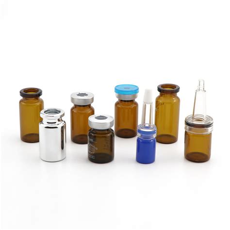 Mini Injection Medical Tubular Empty Amber Sterile Vial With Aluminum