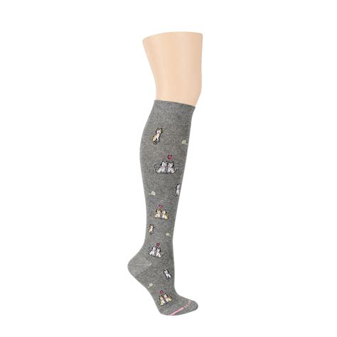 Knee High Compression Socks For Women Dr Motion Love Cats