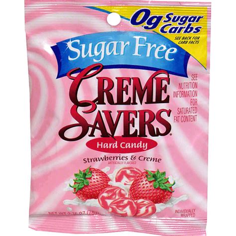 Creme Savers Hard Candy, Creme Savers, Strawberries & Creme, Sugar Free ...