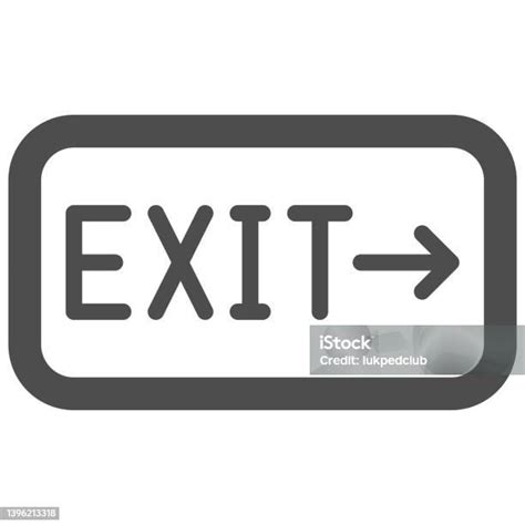 Exit Sign Icon Wayfinding Sign Vector Stock Illustration Download Image Now Exclusion