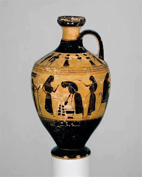 Terracotta Lekythos Oil Flask Attributed To The Amasis Painter 31