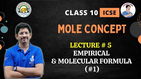 CLASS 10 ICSE MOLE CONCEPT STOICHIOMETRY PART 5 EMPIRICAL