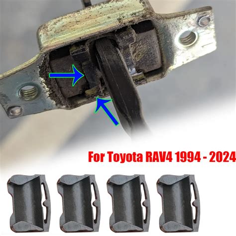 4x Car Door Check Strap Check Assy Repair Kit Stopper Damping Clip For Toyota Rav4 Xa10