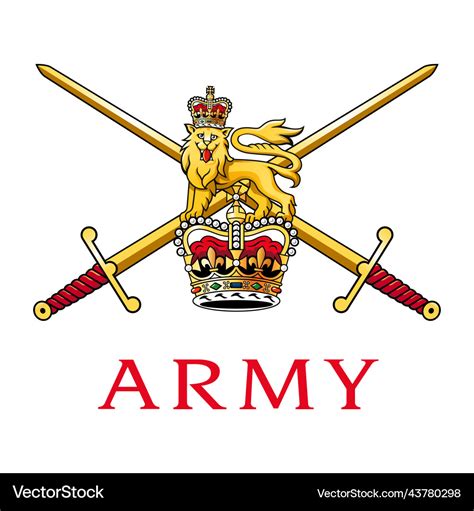 Emblem of the british army the main land Vector Image