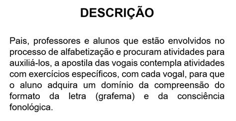 Acelere Seu Aprendizado Apostila Das Vogais Meinteresso