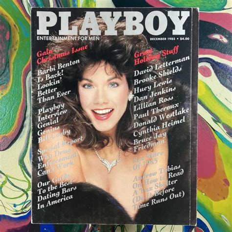 PLAYBOY US DECEMBER 1985 BARBI BENTON Carol Ficatier HUEY LEWIS