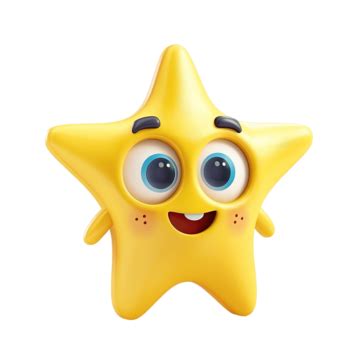 Cartoon Star Character With Big Eyes And Smile Cartoon Star