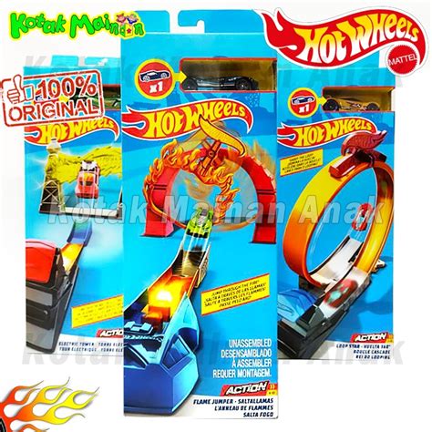 Jual Hot Wheels Track Loop Star 360 Flame Jumper Electric Tower Ori Mattel Shopee Indonesia