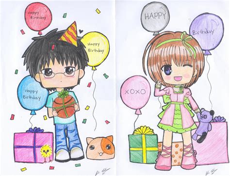 Cute Anime Birthday Cards Happy Birthday By Elordy On Deviantart