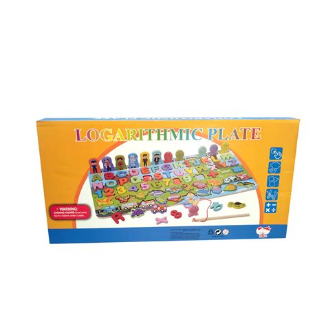 Placa Montessori Joc Logaritmic Cu Multiple Activitati Puzzle Cu