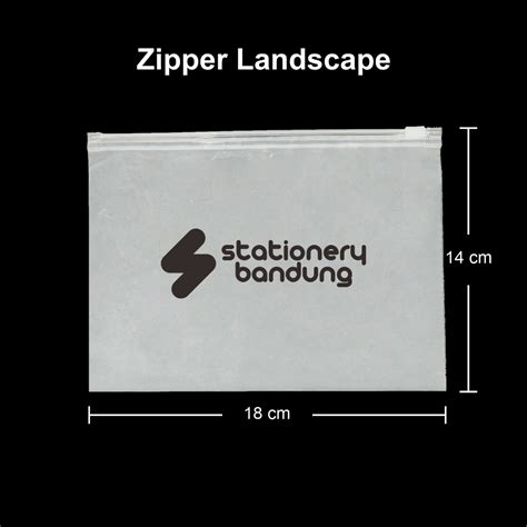 Jual Zipper Bag Custom Desain Sablon Transparan Doff Landscape