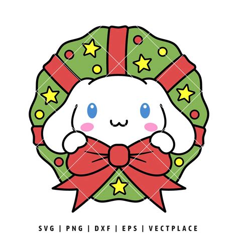 Cinnamoroll Christmas Wreath SVG - Vectplace