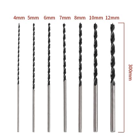 Pcs Mm Extra Long Rolled Wood Drill Bit Set For Wood Precision