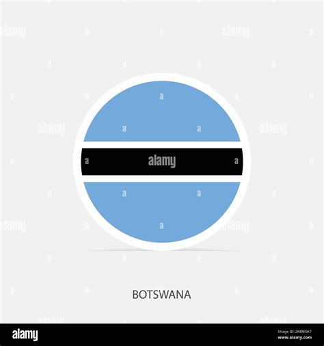 Botswana Round Flag Icon With Shadow Stock Vector Image And Art Alamy