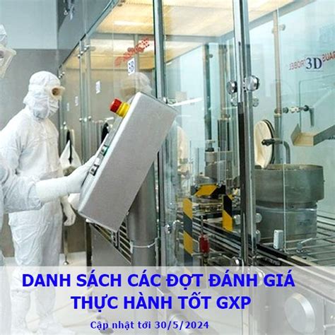 Danh sách các đợt đánh giá Thực hành tốt GxP đã tiến hành năm 2024