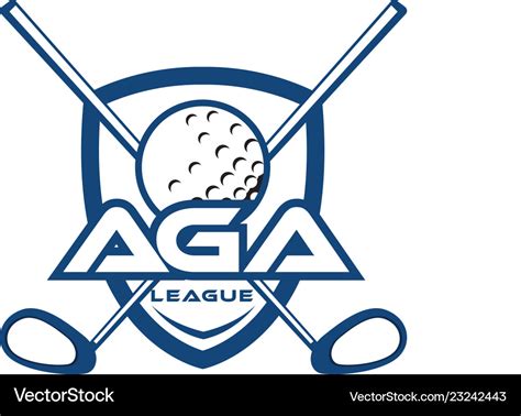 Golf team logo template Royalty Free Vector Image