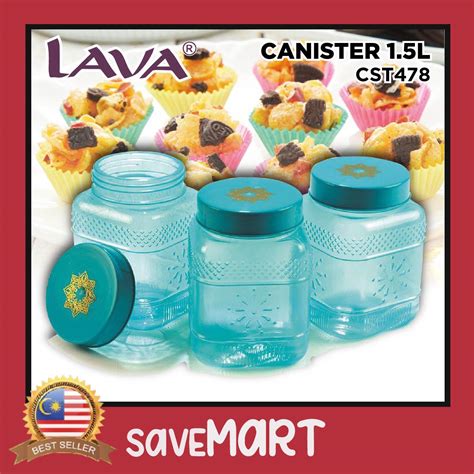 Piece Tupperware Kuih Raya Square Lava Canister L Cst Bekas