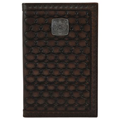 Justin Mens Low Profile Tooled Rodeo Wallet Cutting Edge Country