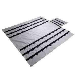 24' x 27'6" Vinyl Lumber Tarp with Flap for Flatbed Truck and Trailer - 8' Drop - Lookout ...