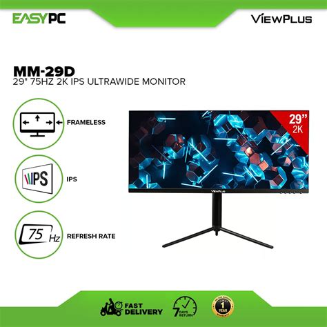 ViewPlus MM 29D 29 75Hz 2K IPS Ultrawide Monitor Brand New Ultrawide