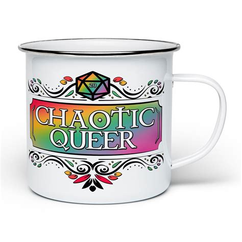 RPG Fantasy Character Chaotic Queer Gay LGBTQ Novelty Enamel Mug Etsy