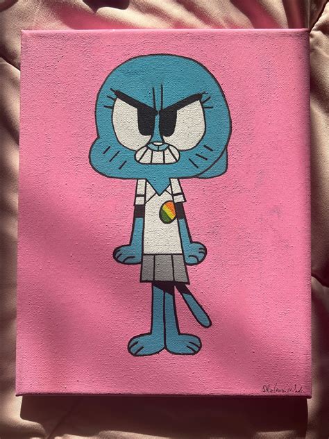 The Amazing World Of Gumball Nicole Watterson Canvas Painting Etsy