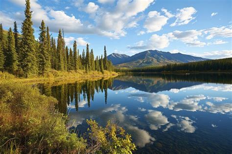 Premium Photo Autumn Landscape Reflections Over The Moose Lake Canada