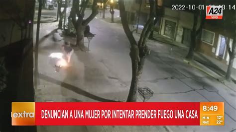 Así atacó la pirómana de La Plata intentó prender fuego una casa I