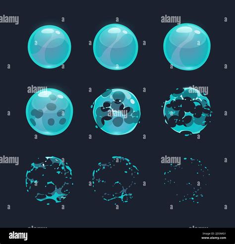 Soap Bubble Burst Effect Animated Sprite Vector Storyboard For Game