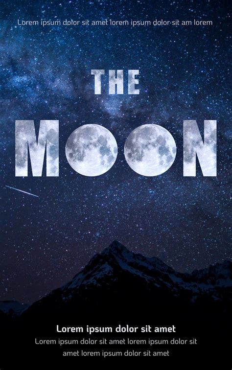 The Moon Book Cover | Book Cover Template