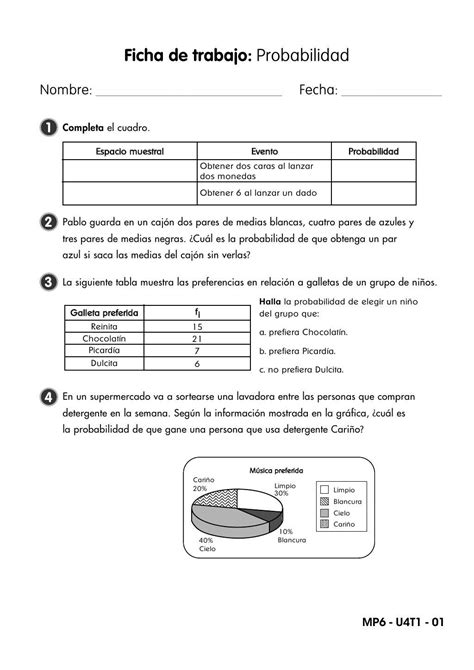 Fichas De Trabajo Fracciones Y Probabilidad Images Hot Sex Picture