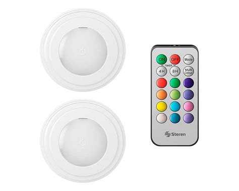 Mini Lámpara Led RGB Steren con Control Remoto 2 Piezas Coppel