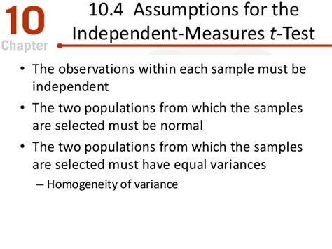 The T Test For Two Independent Samples