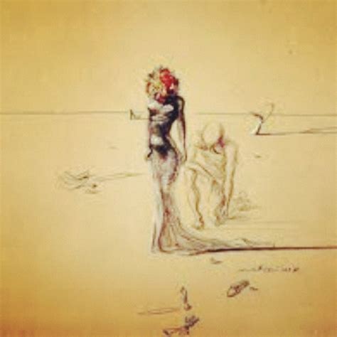 Female Figure With A Head Of Flowers By Salvador Dali