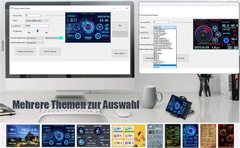 Goshyda Pc Cpu Datenmonitor Zoll Ips Usb Bildschirm Computer