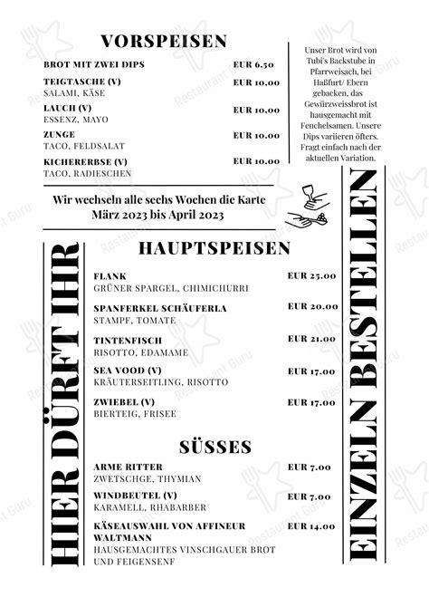 Speisekarte Von Karl Anton Restaurant Bamberg