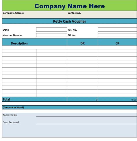 Petty Cash Voucher Templates Artofit