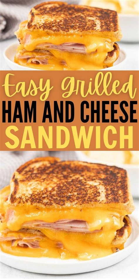 Grilled ham and cheese sandwich - Ready in 10 minutes