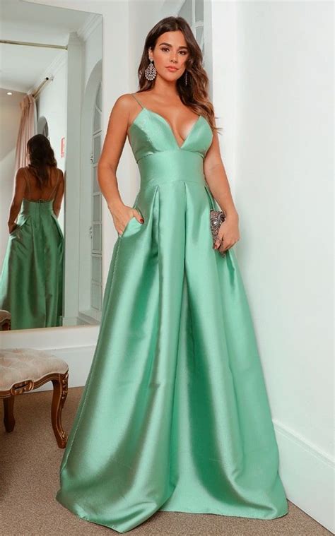 Vestido Verde Menta Para Madrinha De Casamento Longos Para Usar Em