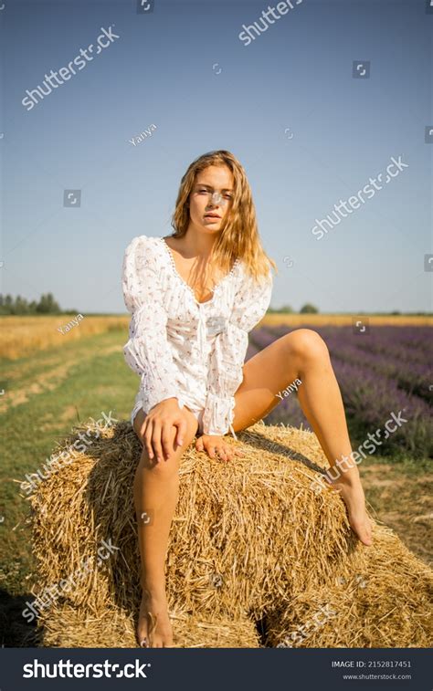 Happy Pretty Blonde Girl White Dress Stock Photo Shutterstock
