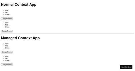 React Context Api Example Forked Codesandbox