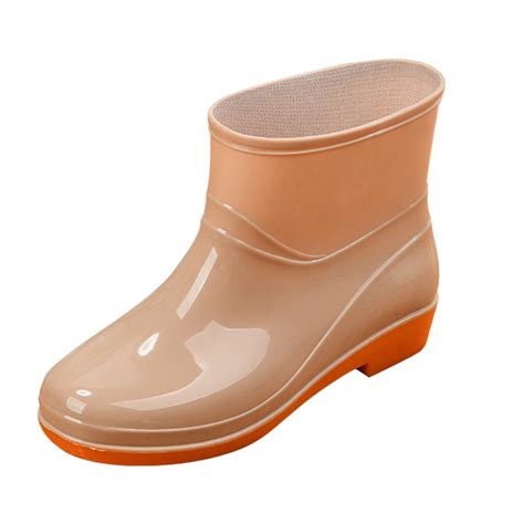 Ehqjnj Rain Boots Women Short With Zip Women Rain Shoes Shoes Comfortable Light Ankle Rain Boots